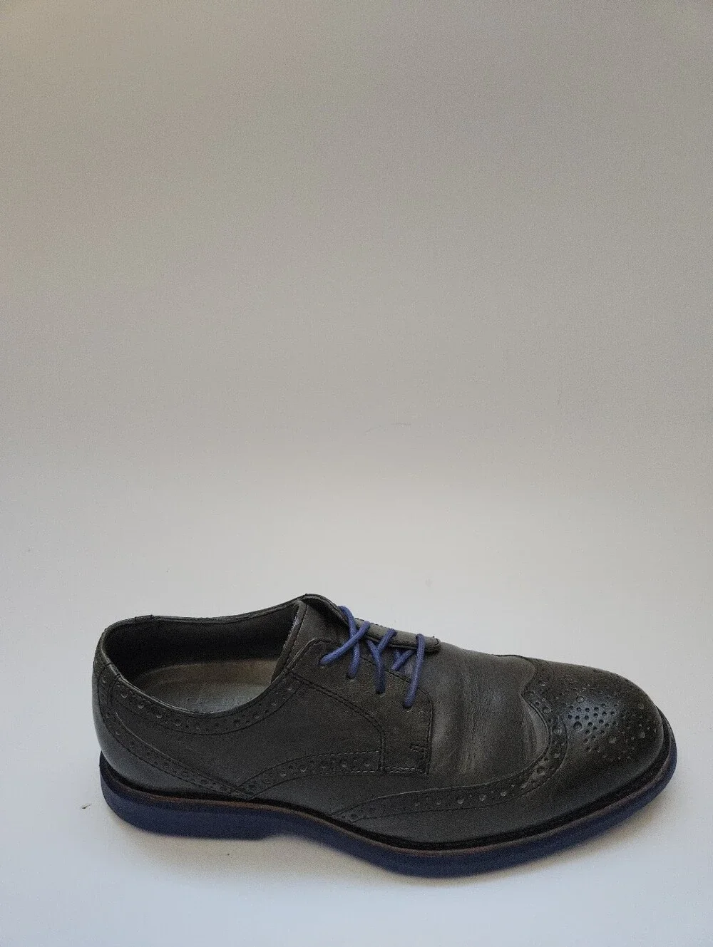 Sperry Top Sider Gold Cup Wingtip Oxfords Mens Sz 9.5M Gray Leather Dress Shoes